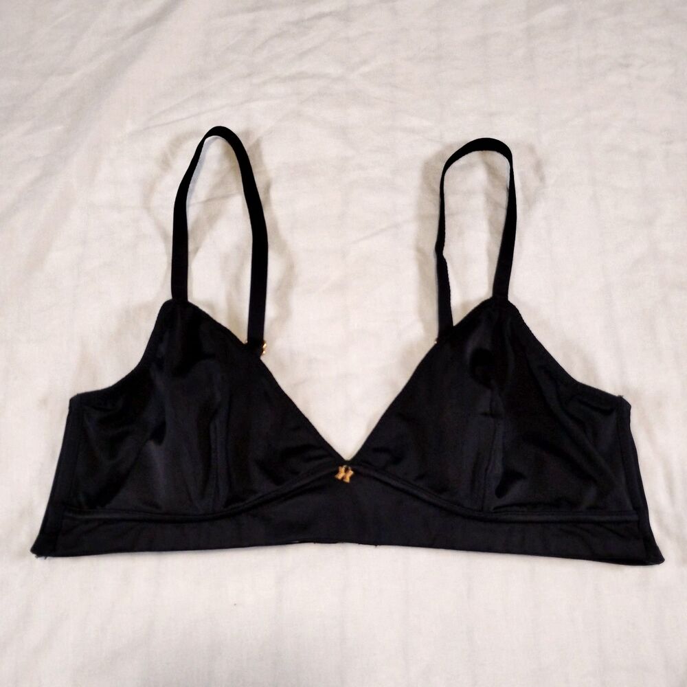 Savage X Fenty Light Support Unlined Bra Size Small Black
